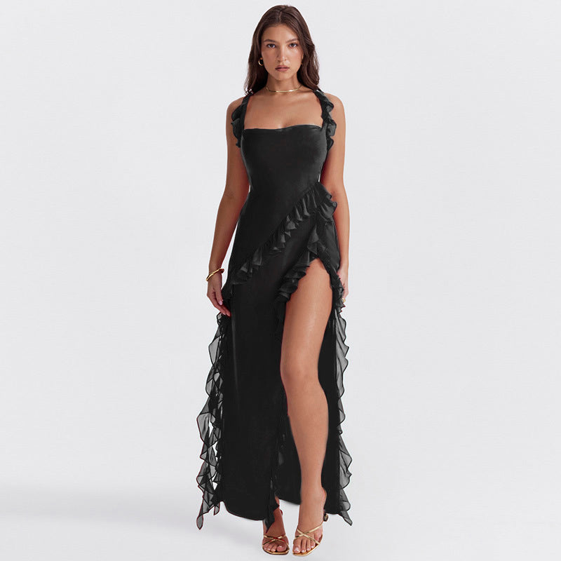 Meissa - Dress with Asymmetrical Ruffle