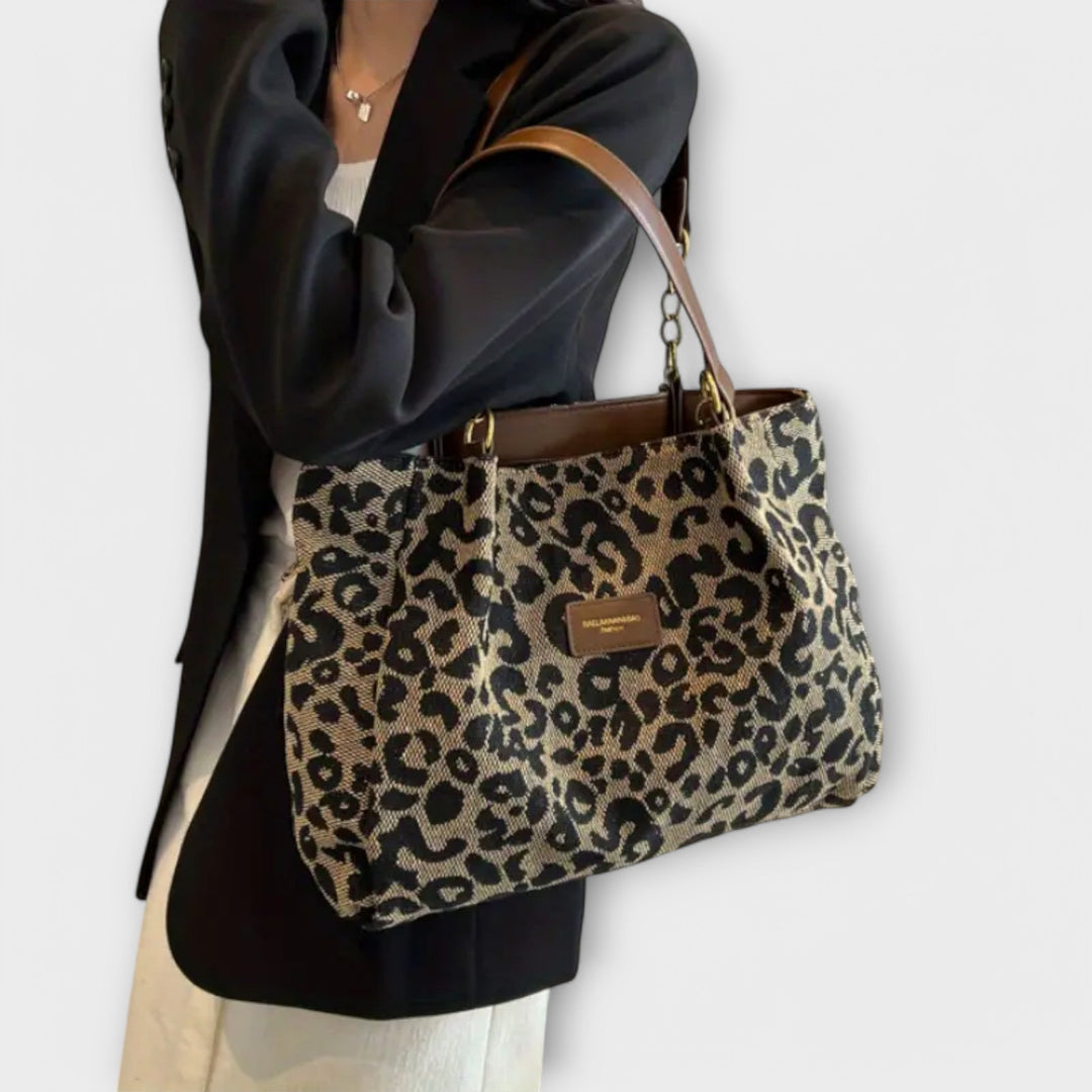Kinslee - Leopard Canvas Tote