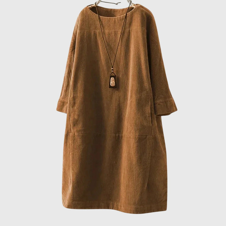 Olivia - Relaxed Corduroy Midi Dress