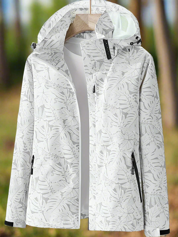 Layla - Windbreaker jacket with leaf print