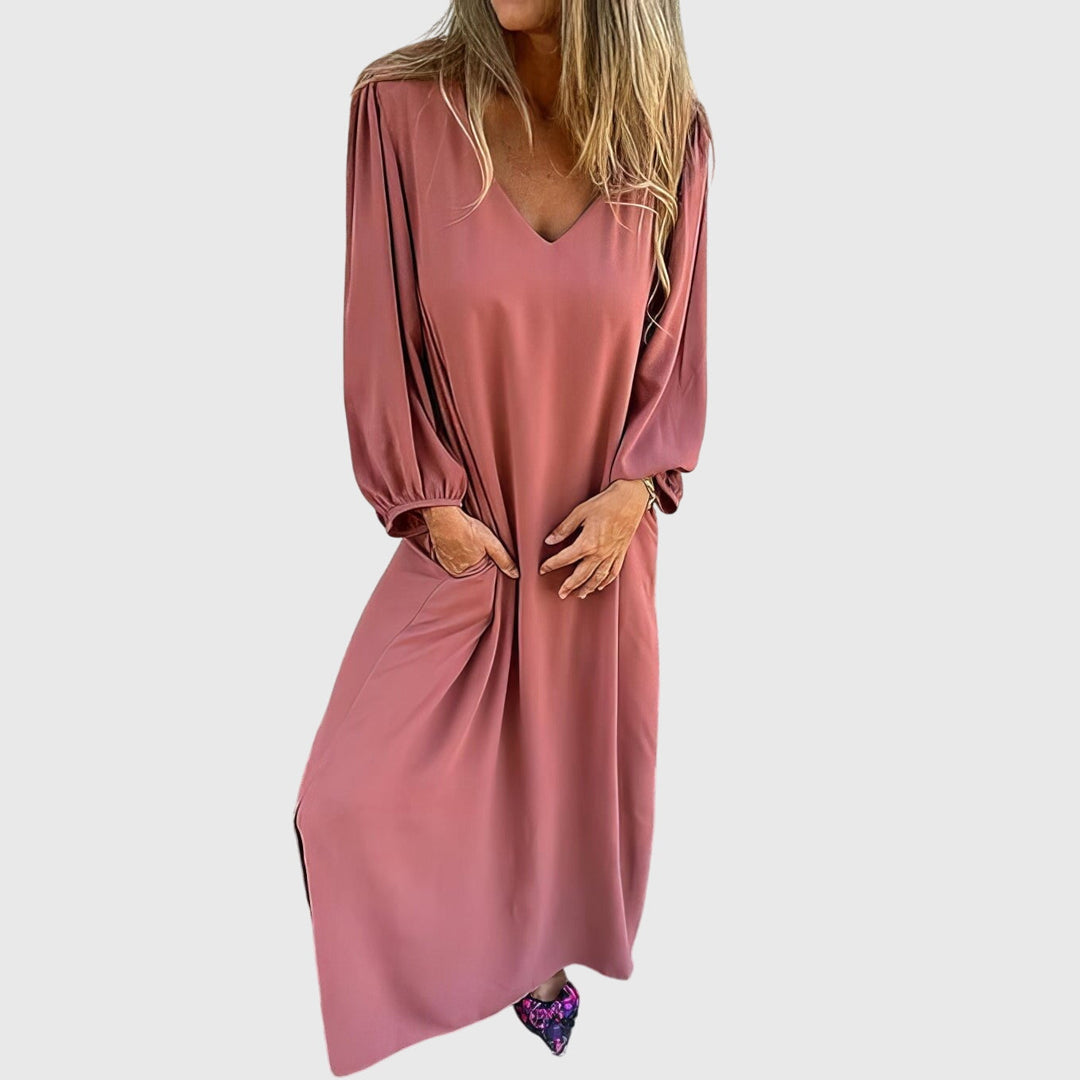 Olivia - Long Boho Dress with Pockets