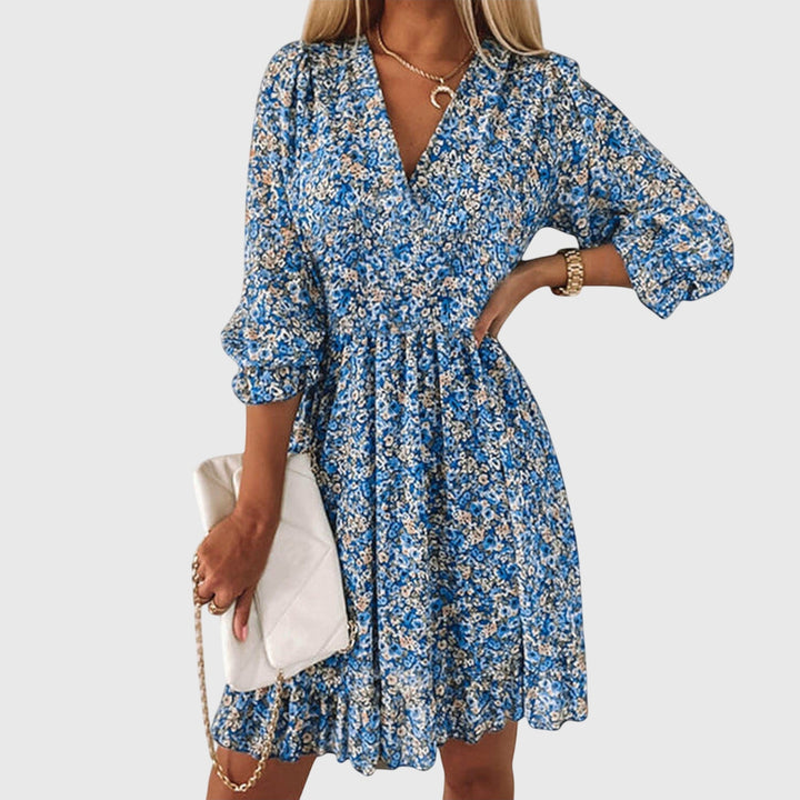 Olivia - Floral Puff Sleeve Dress