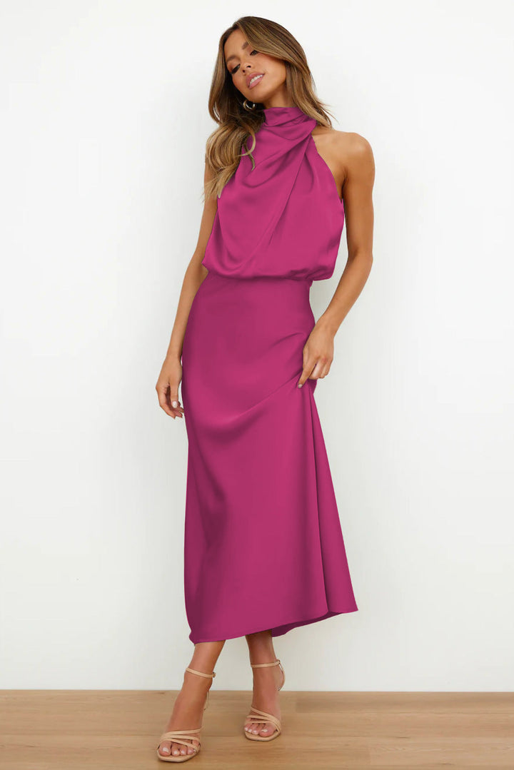 Benthe - Midi Dress with Off-the-Shoulder Design