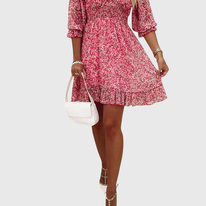 Olivia - Floral Puff Sleeve Dress