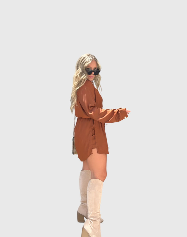 Olivia - Elegant Romper Dress