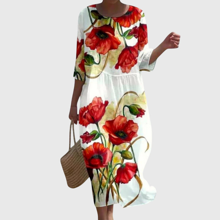 Olivia - Stylish Floral Maxi Dress