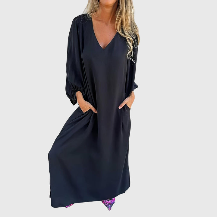 Olivia - Long Boho Dress with Pockets