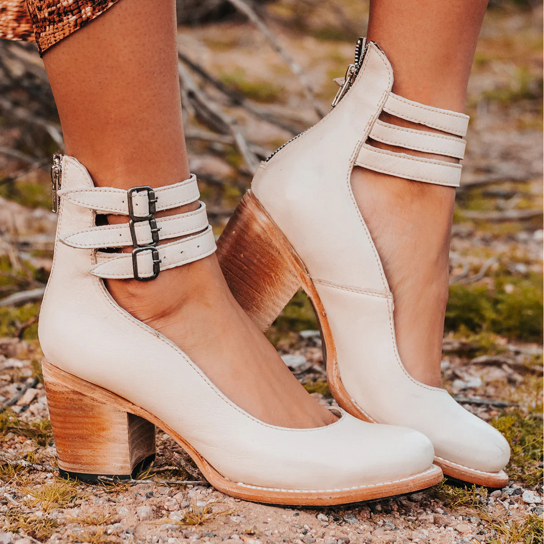 Margot - Multi-Strap Heels with Thick Heel