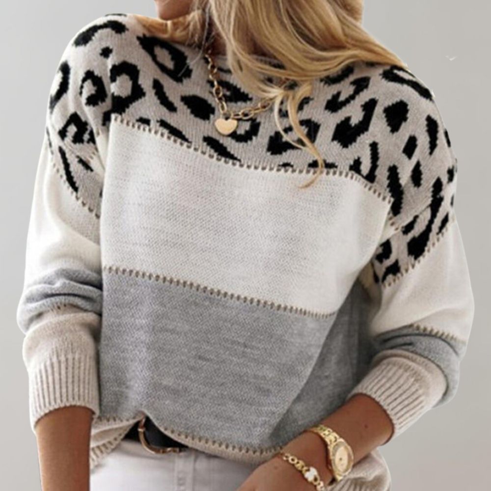 Leona - Leopard Print Casual Sweater