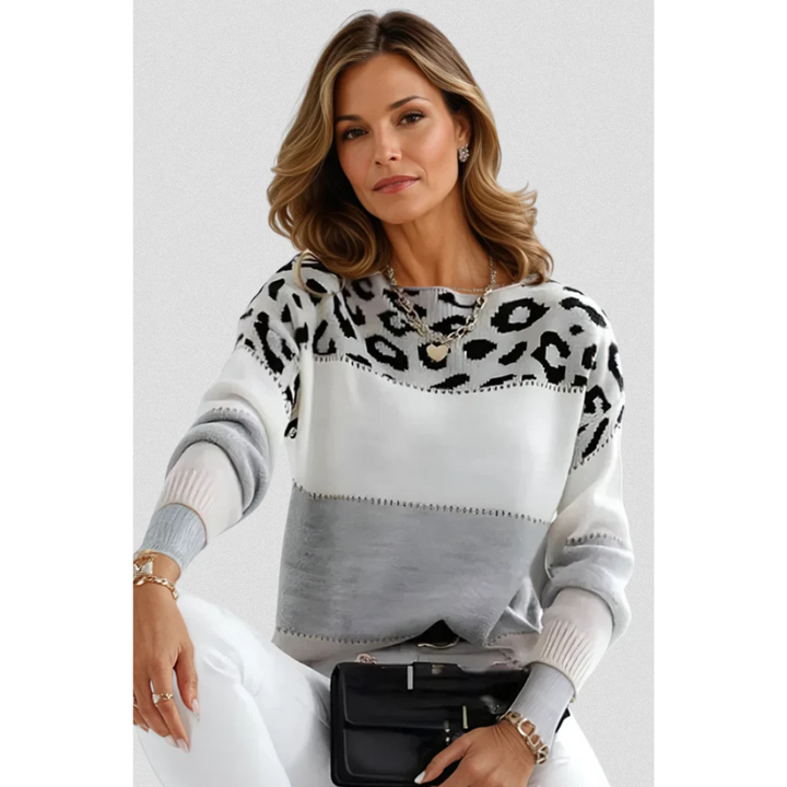 Leona - Leopard Print Casual Sweater