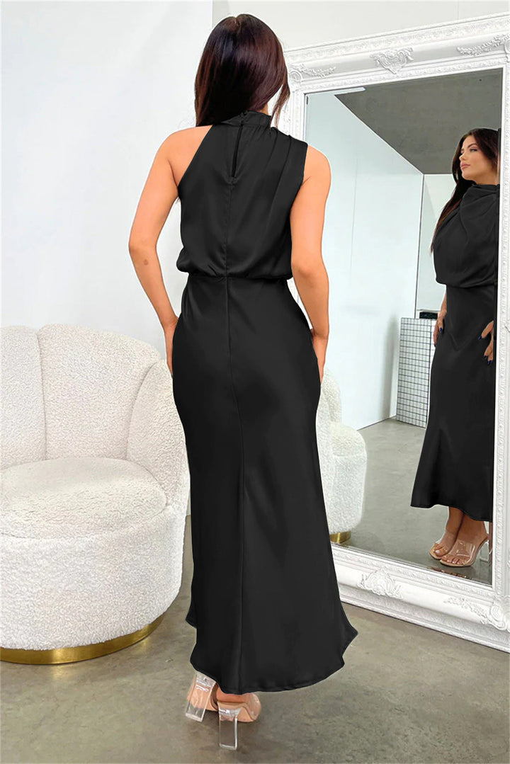 Benthe - Midi Dress with Off-the-Shoulder Design