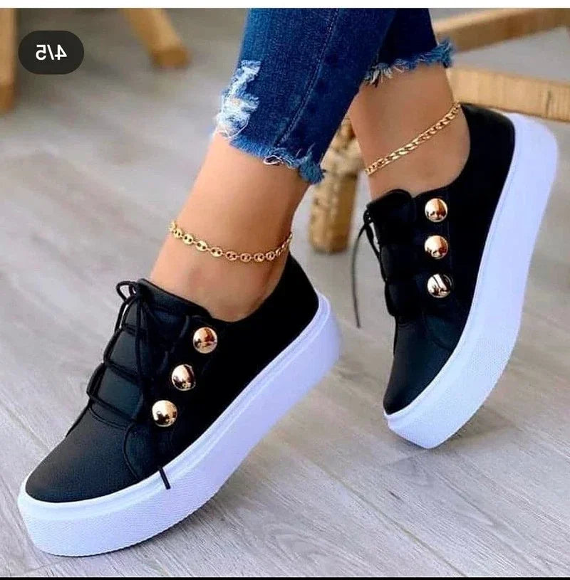 Dominique - Orthopedic Round Toe Platform Sneakers