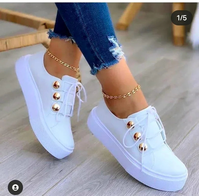Dominique - Orthopedic Round Toe Platform Sneakers