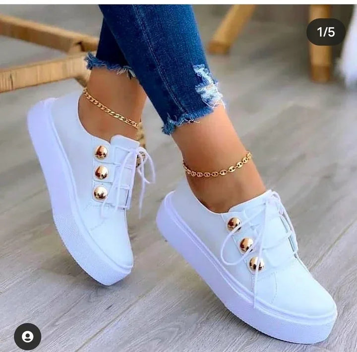 Dominique - Orthopedic Round Toe Platform Sneakers