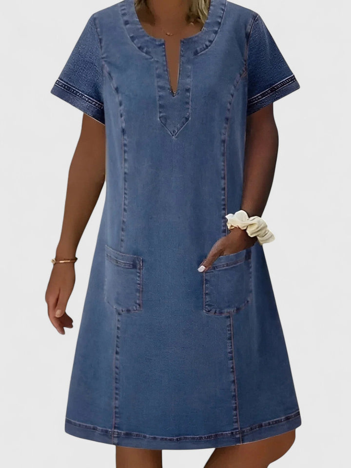Olivia - Elegant Denim Dress