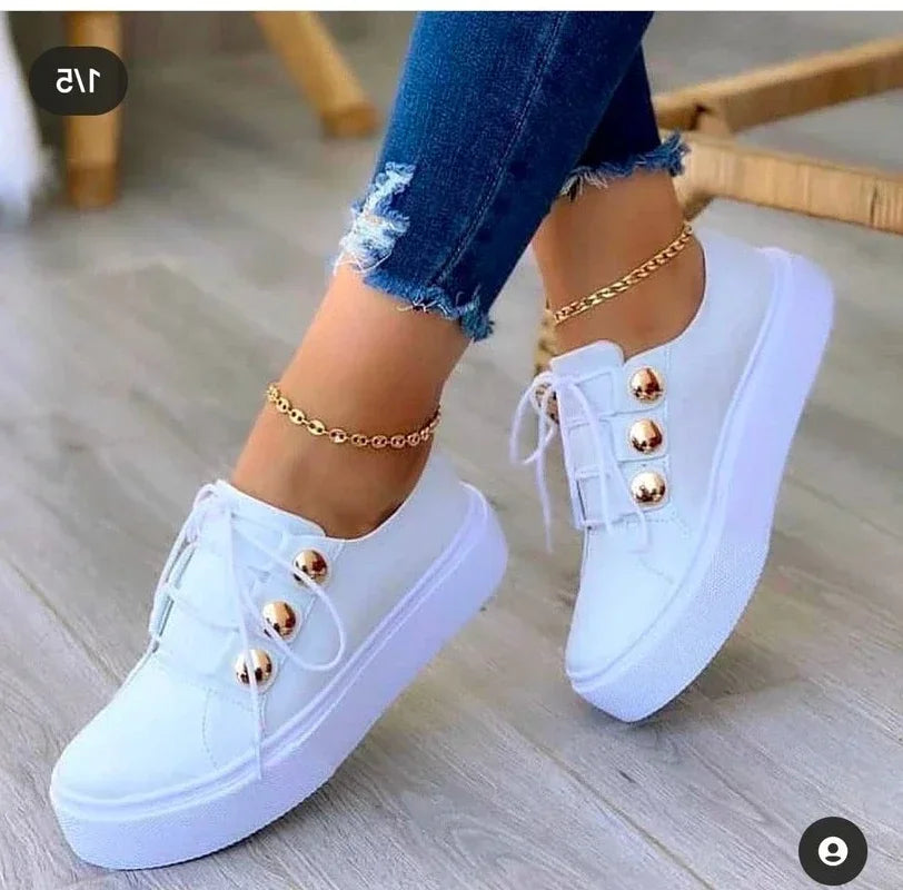 Dominique - Orthopedic Round Toe Platform Sneakers