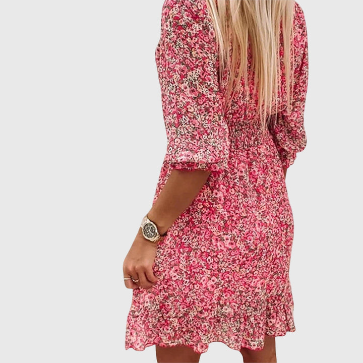 Olivia - Floral Puff Sleeve Dress