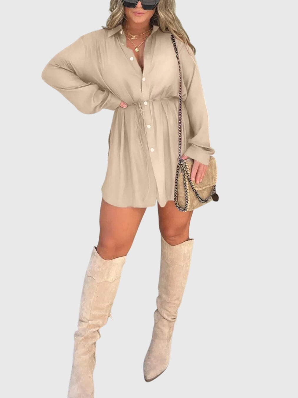 Olivia - Elegant Romper Dress