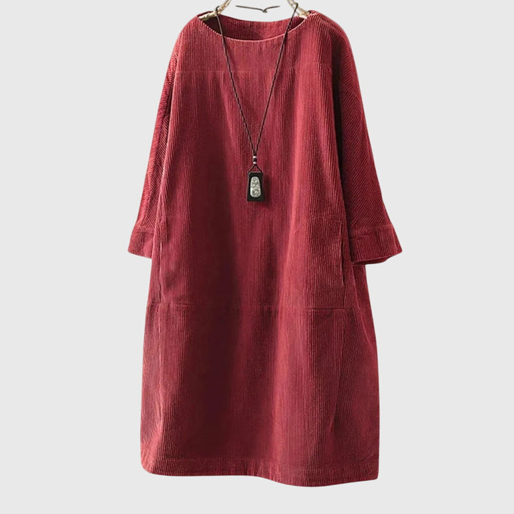 Olivia - Relaxed Corduroy Midi Dress